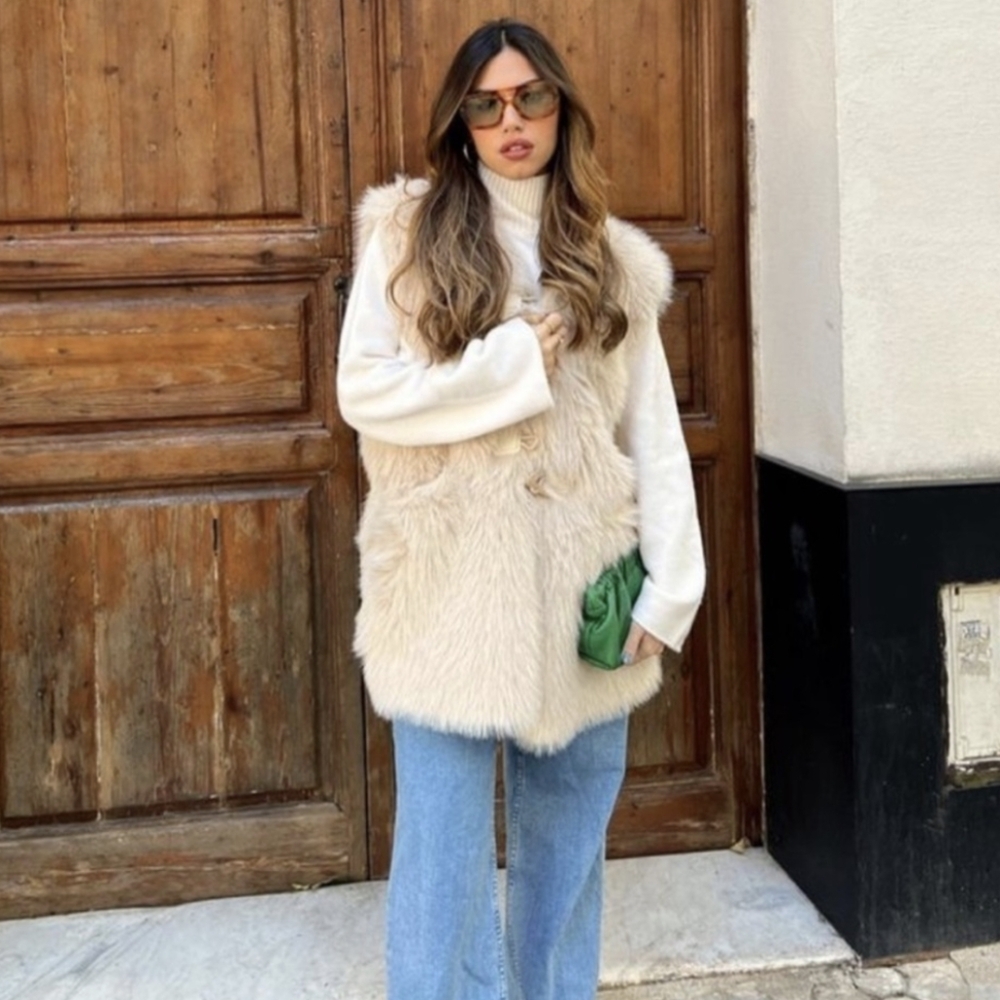 Zara Faux Fur Vest